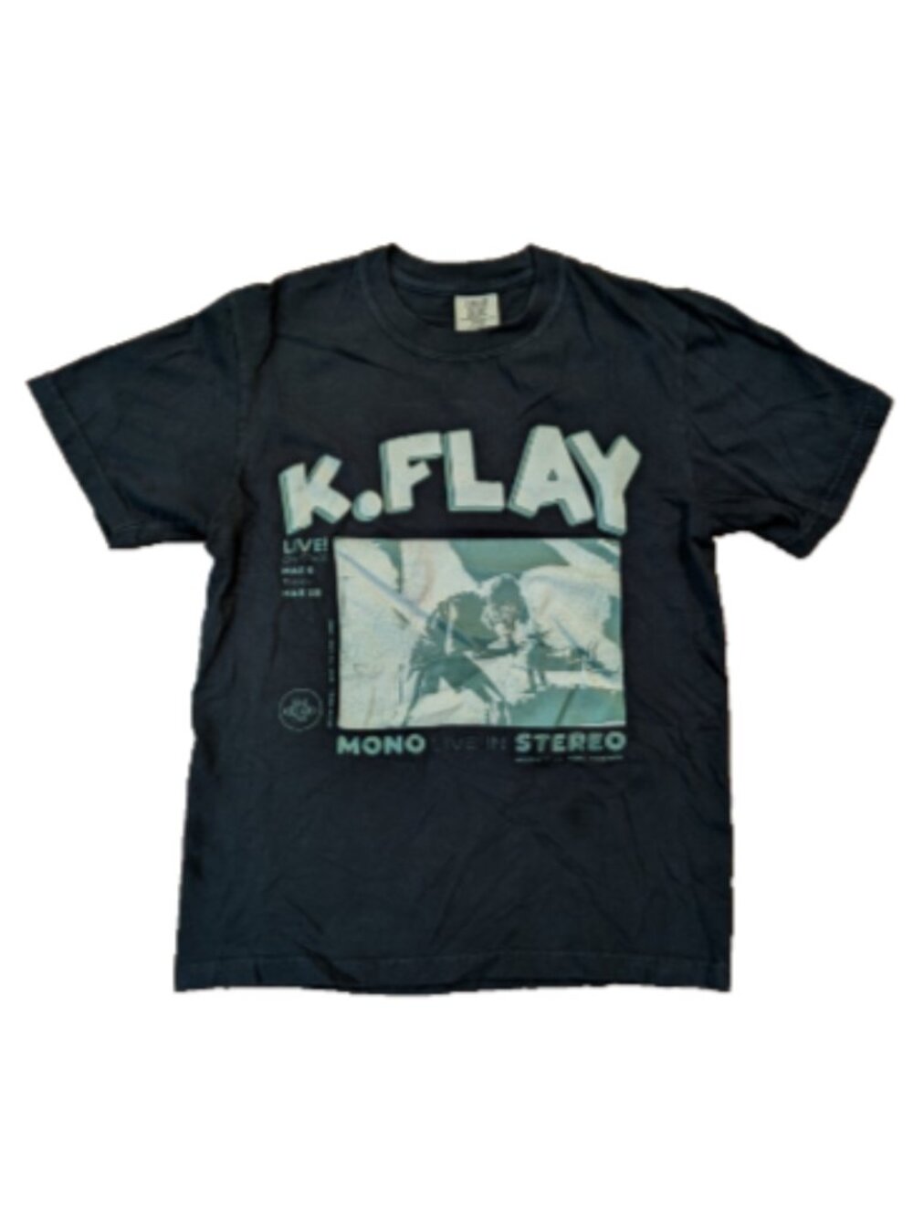 K.Flay Mono Live In Stereo Two Sided Tour T-Shirt 2024 Official Merch Mens Sz S